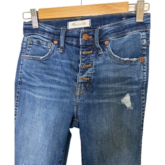 Madewell 10” High Rise Skinny Button Fly Jeans | Size 25 - Picture 3 of 16